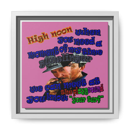 high noon - framed canvas art (light pink)