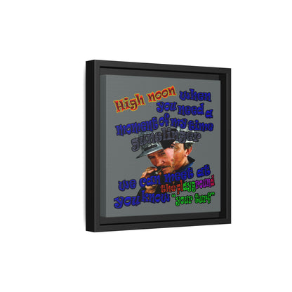 high noon - framed canvas art (dark grey)