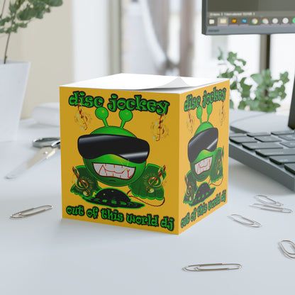 disc jockey - note cube (yellow)