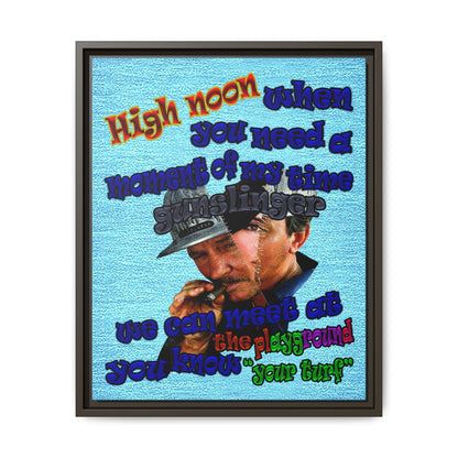 high noon - framed canvas art (faded blue)