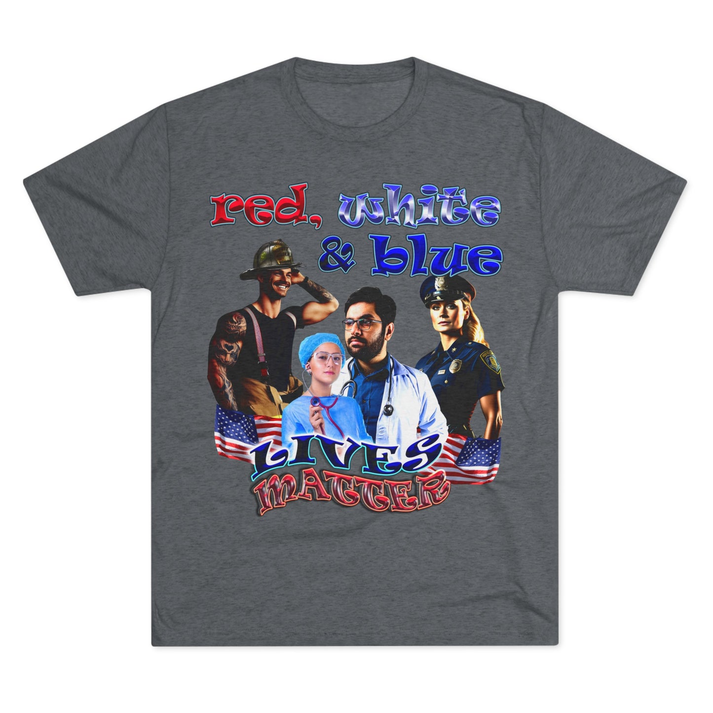 rw&b lives matter - Unisex Tri-Blend Crew Tee