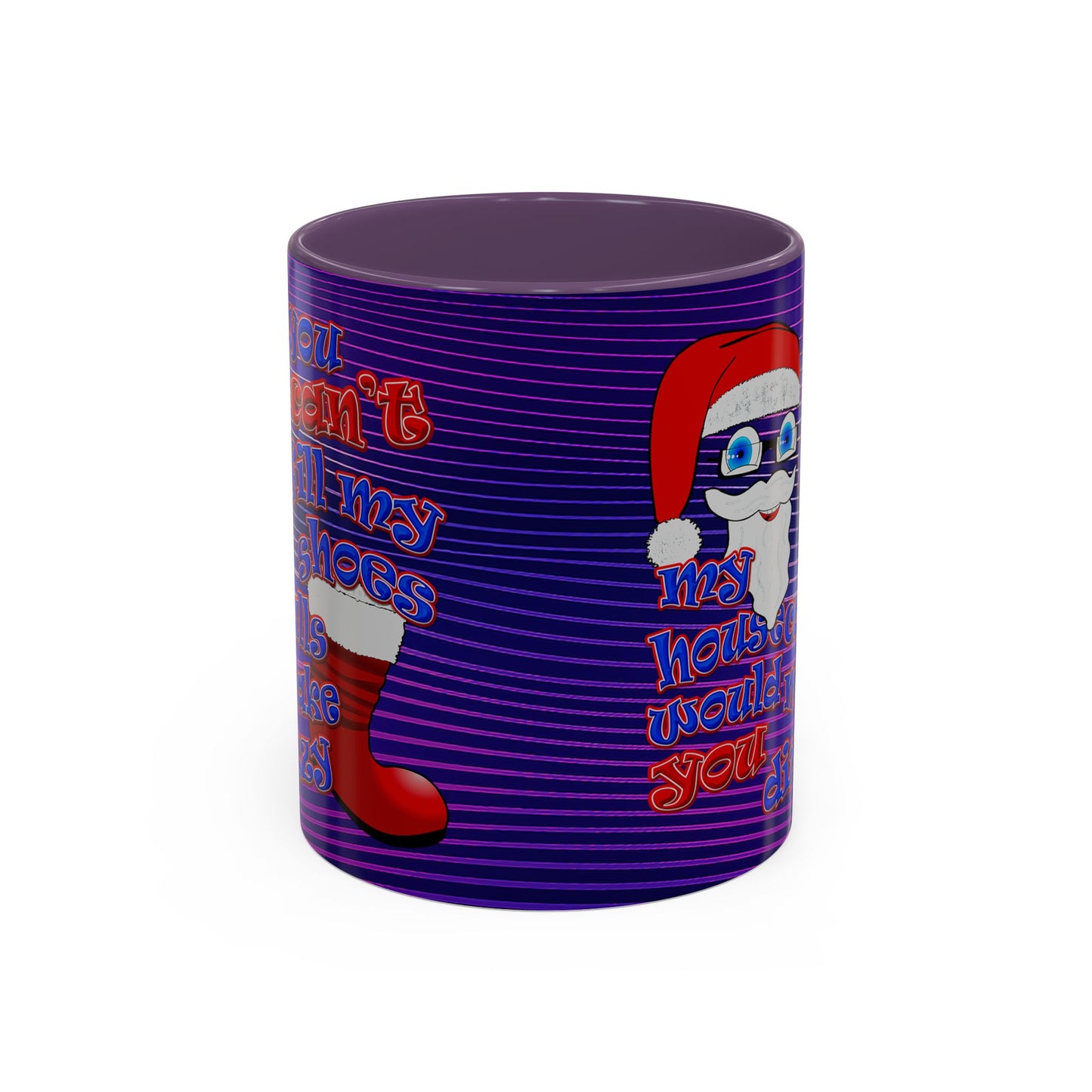 santa's shoes - Accent Mug (purple wave)