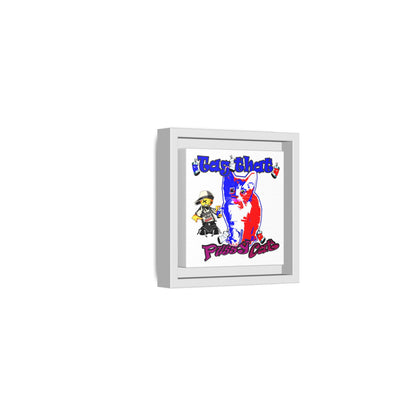 tag that - framed canvas art (white)