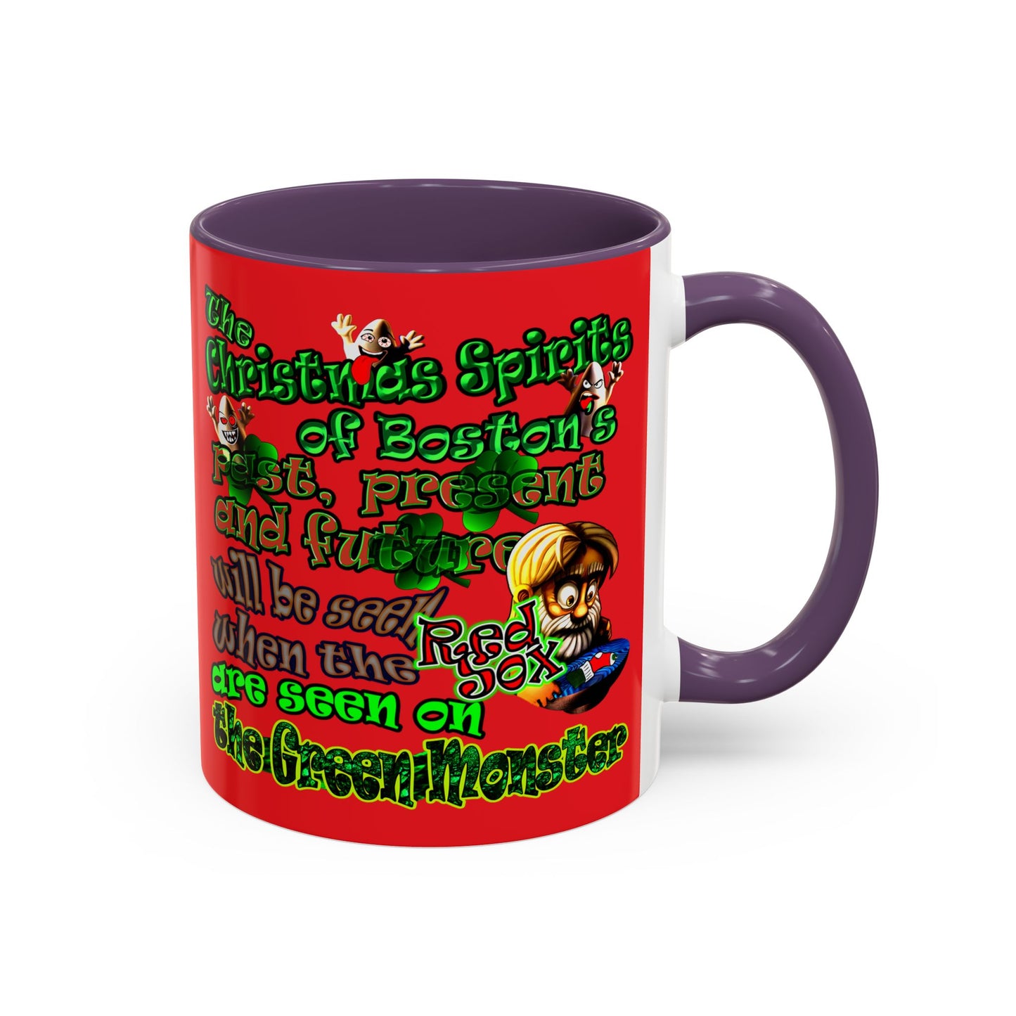 christmas spirits of boston - Accent Mug (red)