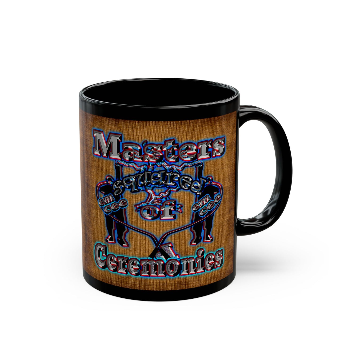 em cee squared - Black Mug (brown papyrus)