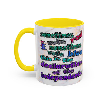declaration of the independents - Accent Mug (white marble)