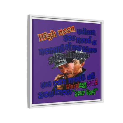 high noon - framed canvas art (purple)