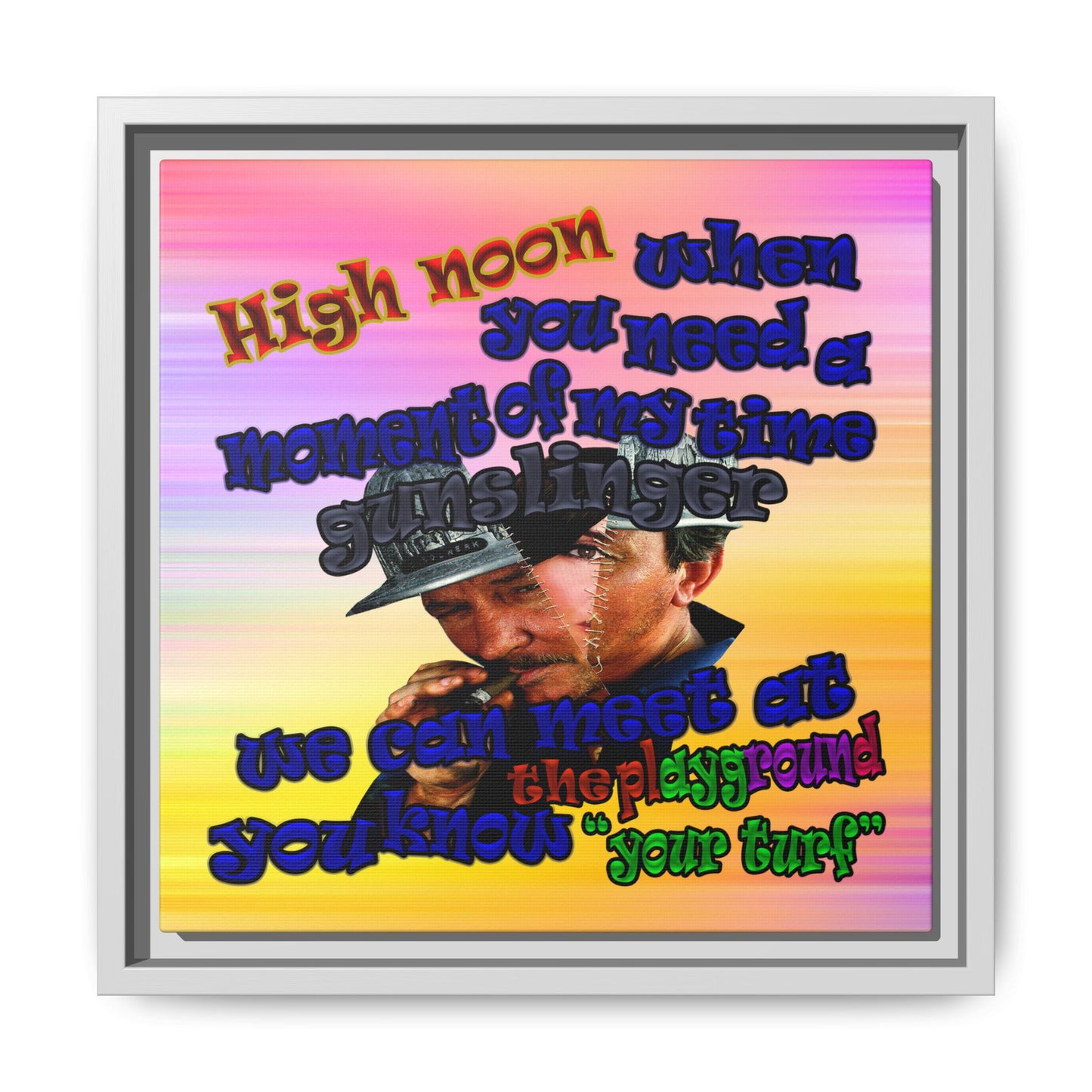 high noon - framed canvas art (color blur)