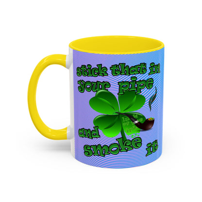 celtics logo - Accent Mug (light blue-purple wave)