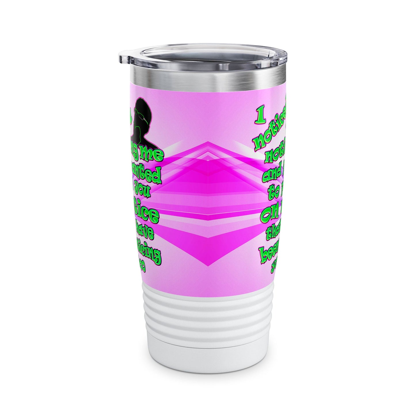 noticed you noticing - Ringneck Tumbler, 20oz (light blue-pink wave)