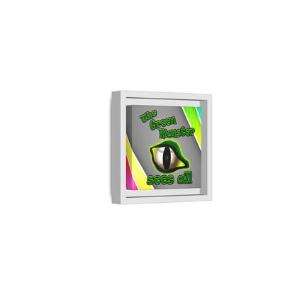 green monster - framed canvas art (rainbow split)
