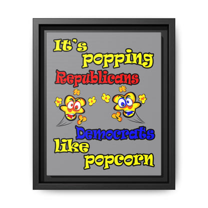 popping like popcorn - framed canvas art (grey)