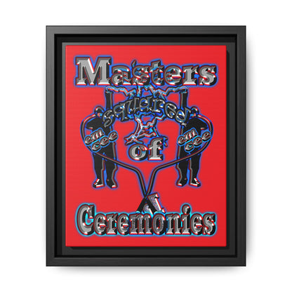 em cee squared - framed canvas art (red)