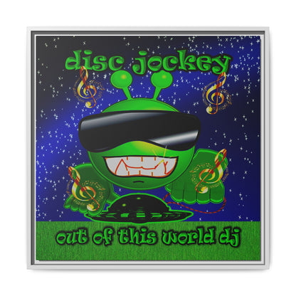 disc jockey - framed canvas art ('snoops' background)