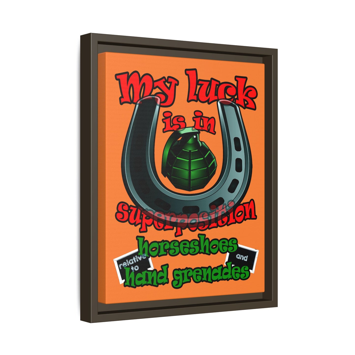 my luck - framed canvas art (crusta)