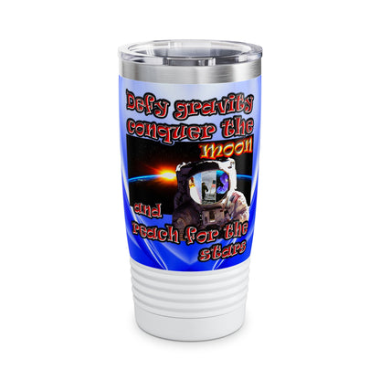 defy conquer reach - Ringneck Tumbler, 20oz (blue-white wave)