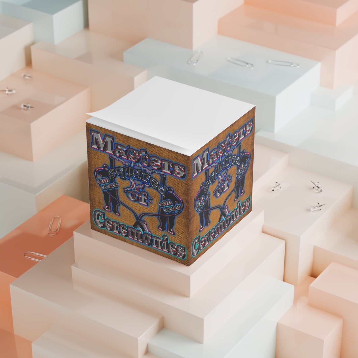em cee squared - note cube (brown papyrus)