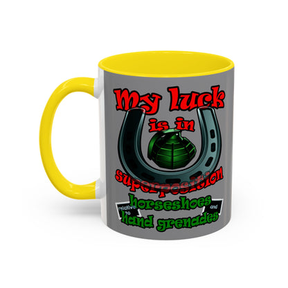 my luck - Accent Mug (grey)