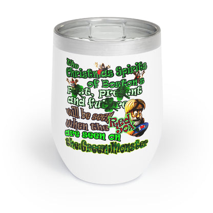 christmas spirits of boston - Chill Wine Tumbler
