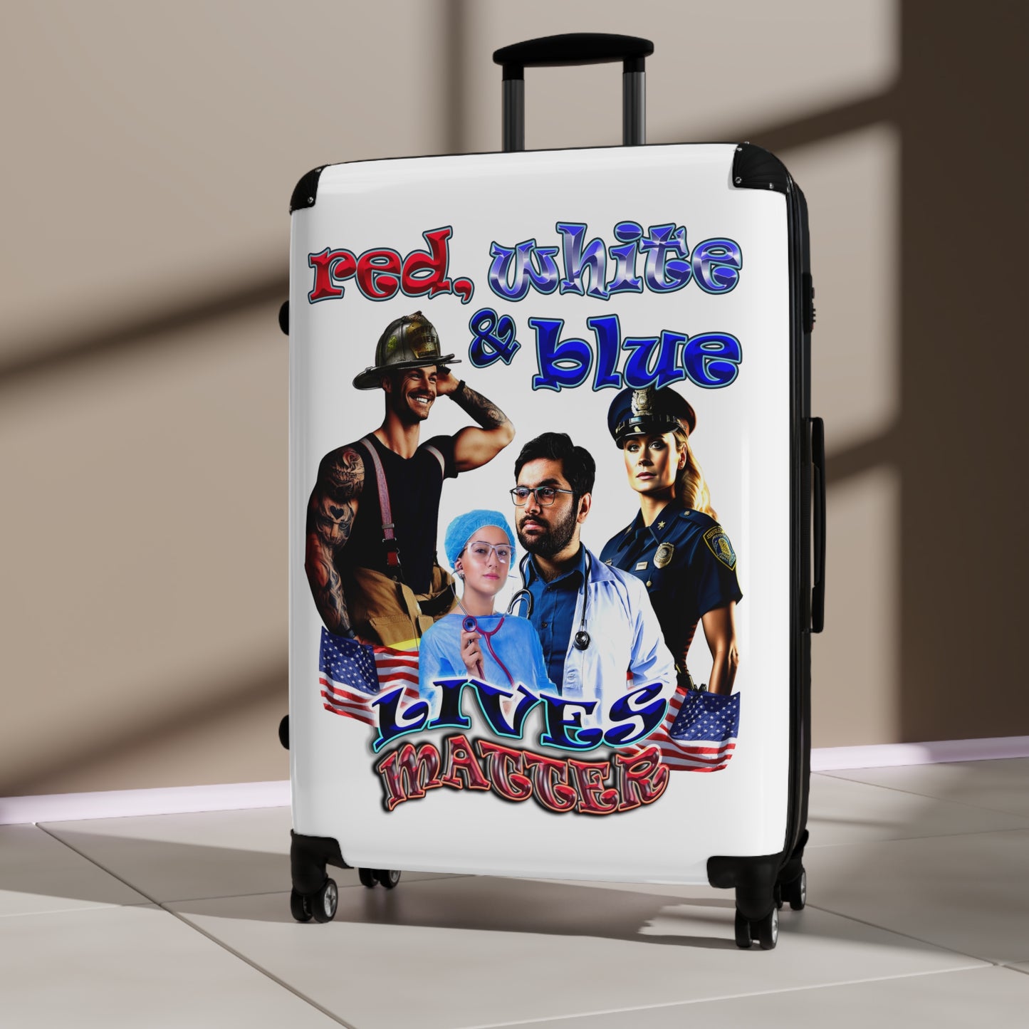 rw&b lives matter - Suitcase (white)