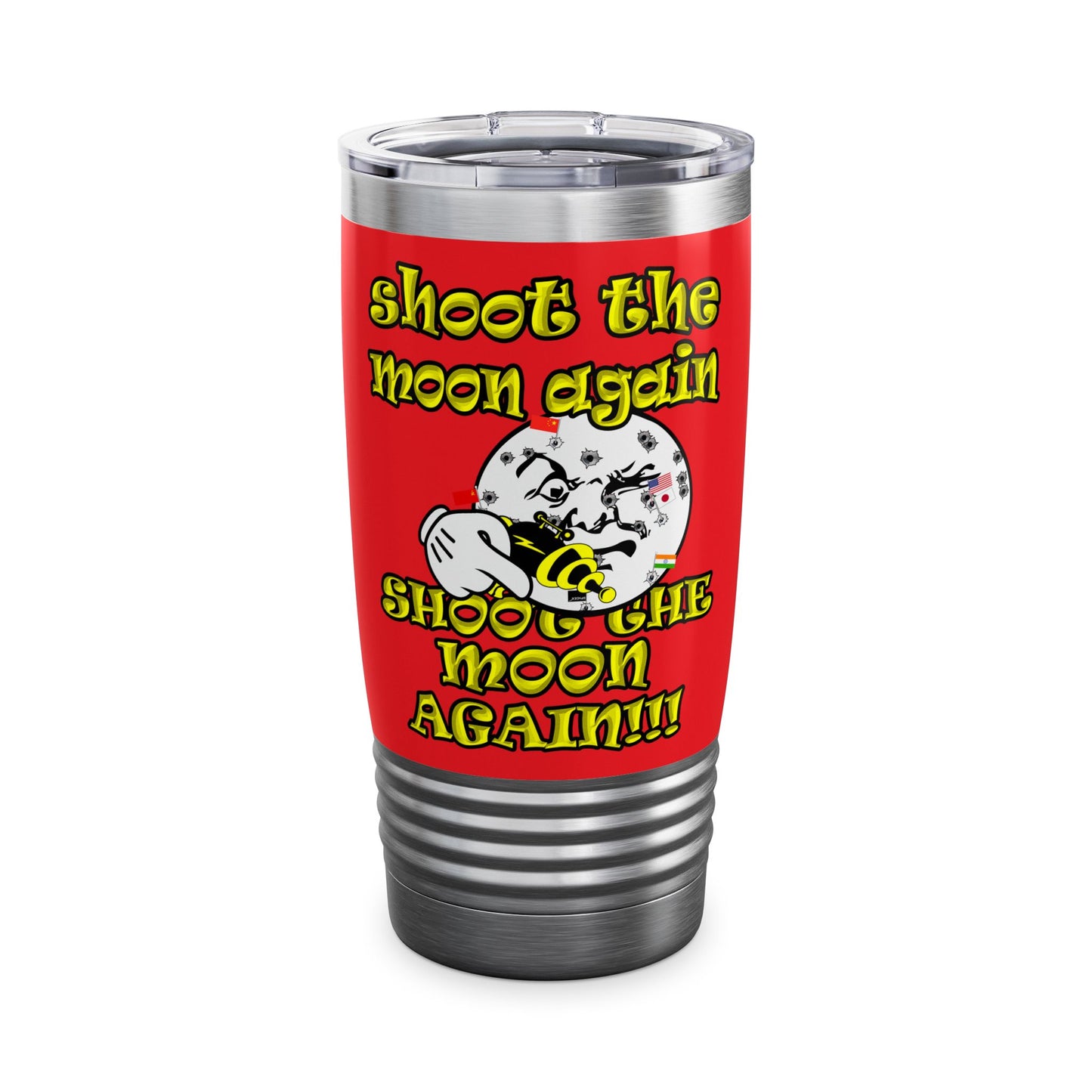 shoot the moon again - Ringneck Tumbler, 20oz (red)