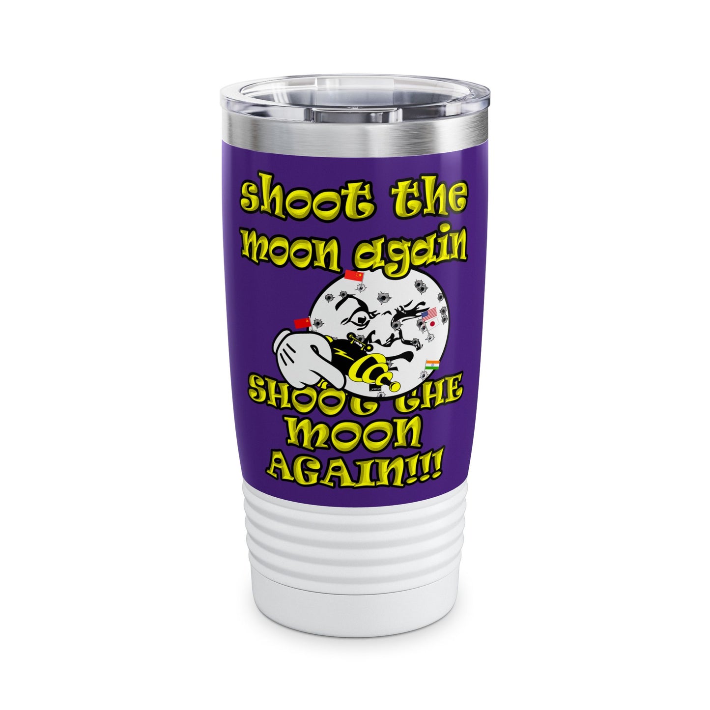 shoot the moon again - Ringneck Tumbler, 20oz (purple)
