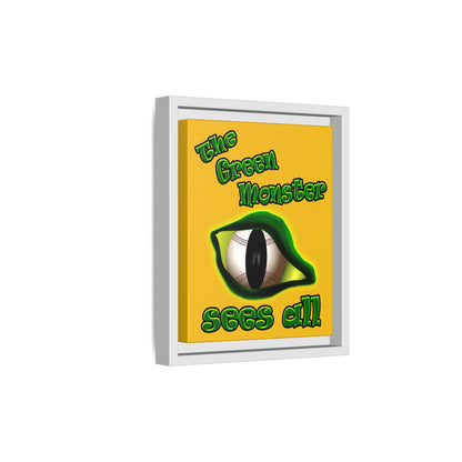green monster - framed canvas art (yellow)
