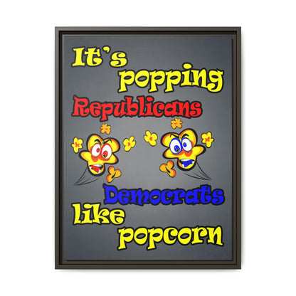 popping like popcorn - framed canvas art (grey-light grey)