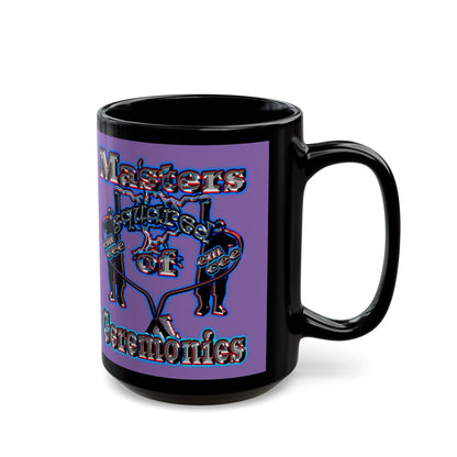 em cee squared - Black Mug (light purple)