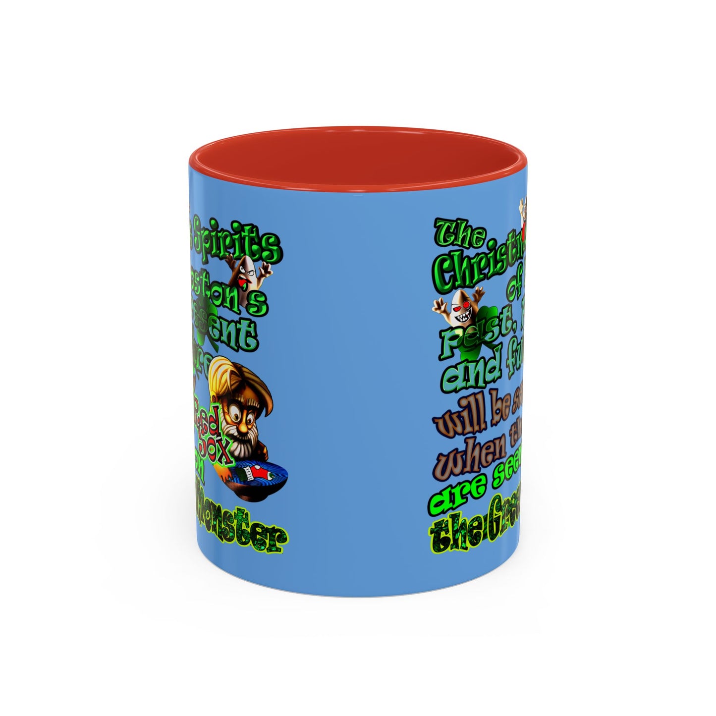 christmas spirits of boston - Accent Mug (light blue)