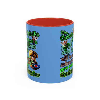 christmas spirits of boston - Accent Mug (light blue)