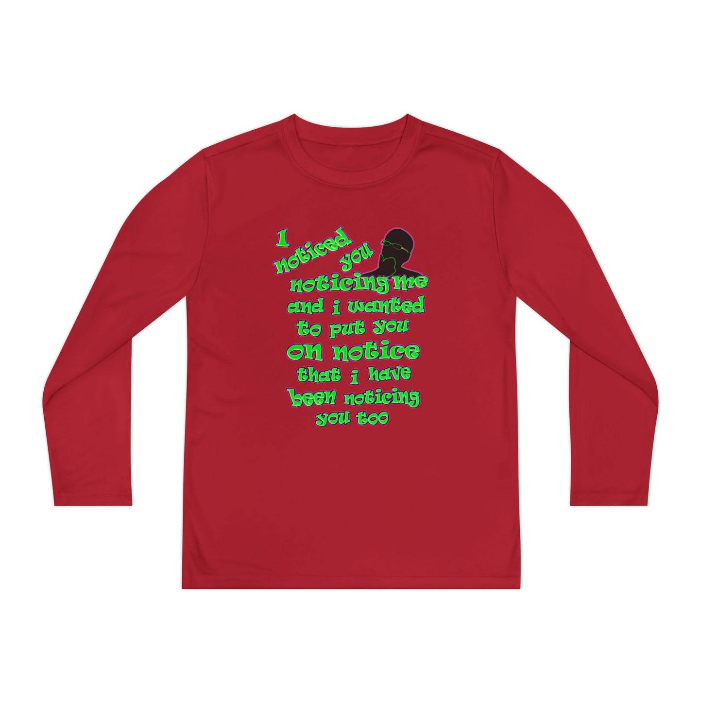 noticed you noticing - Youth Long Sleeve Competitor Tee