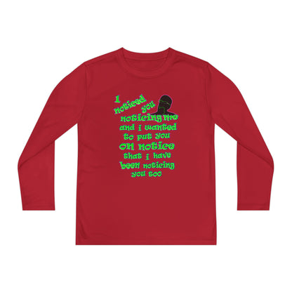 noticed you noticing - Youth Long Sleeve Competitor Tee