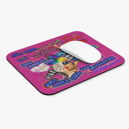 drop the beat - Mouse Pad (Rectangle) (pink)