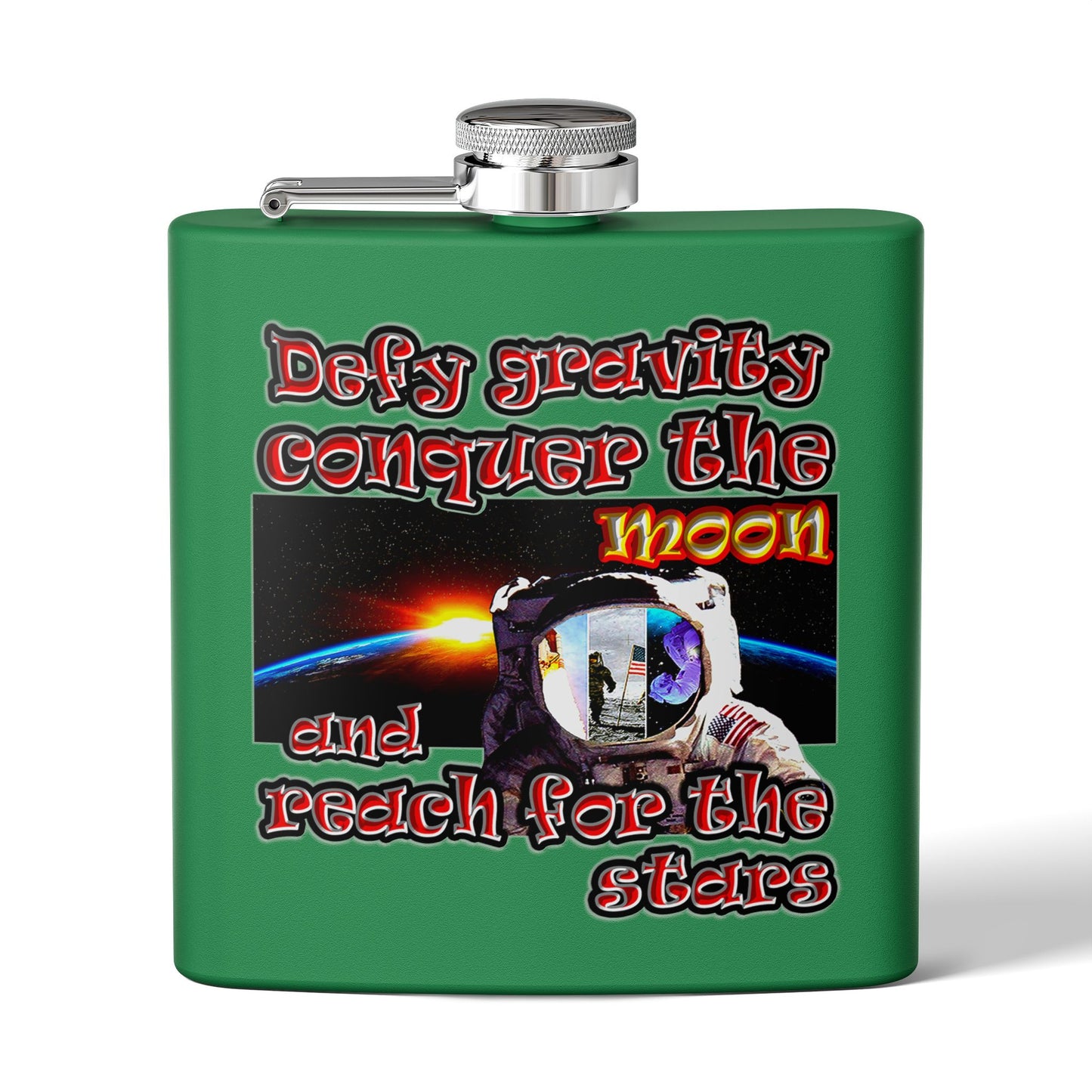 defy conquer reach - Stainless Steel Flask