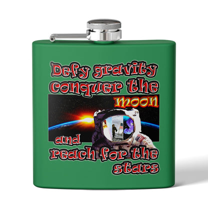 defy conquer reach - Stainless Steel Flask