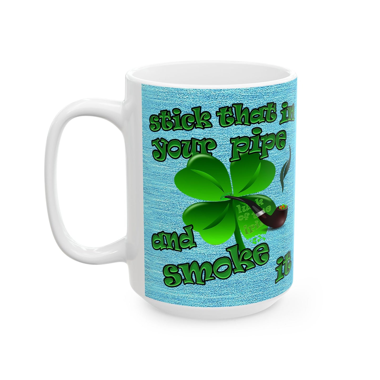 celtics logo - White Mug (faded blue)