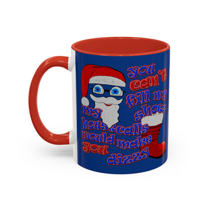 santa's shoes - Accent Mug (dark blue)