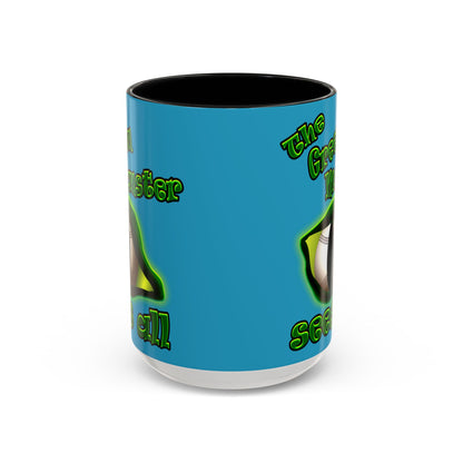 green monster - Accent Mug (turquoise)