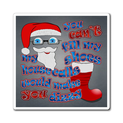 santa's shoes - Magnets - (grey-light grey)