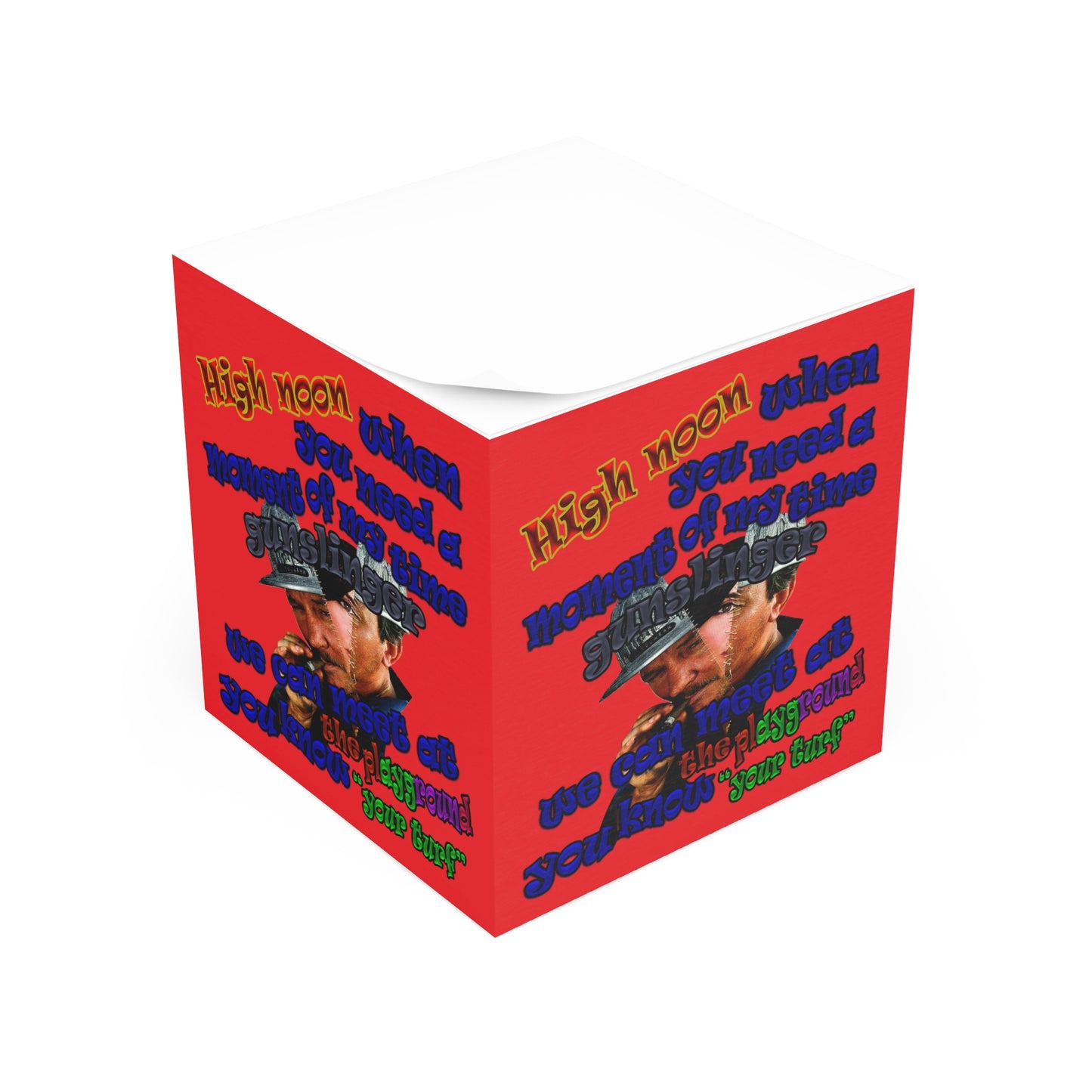 high noon - note cube (red)