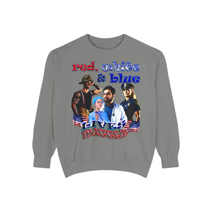 rw&b lives matter - Unisex Garment-Dyed Sweatshirt