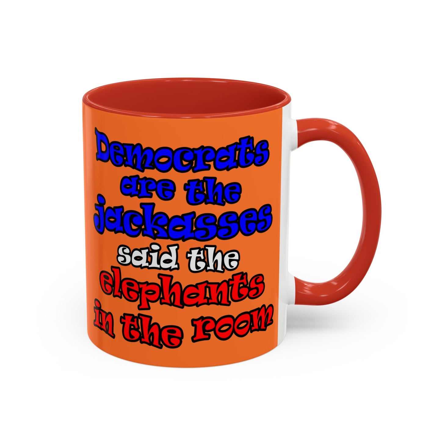 donkeys and elephants - Accent Mug (crusta)