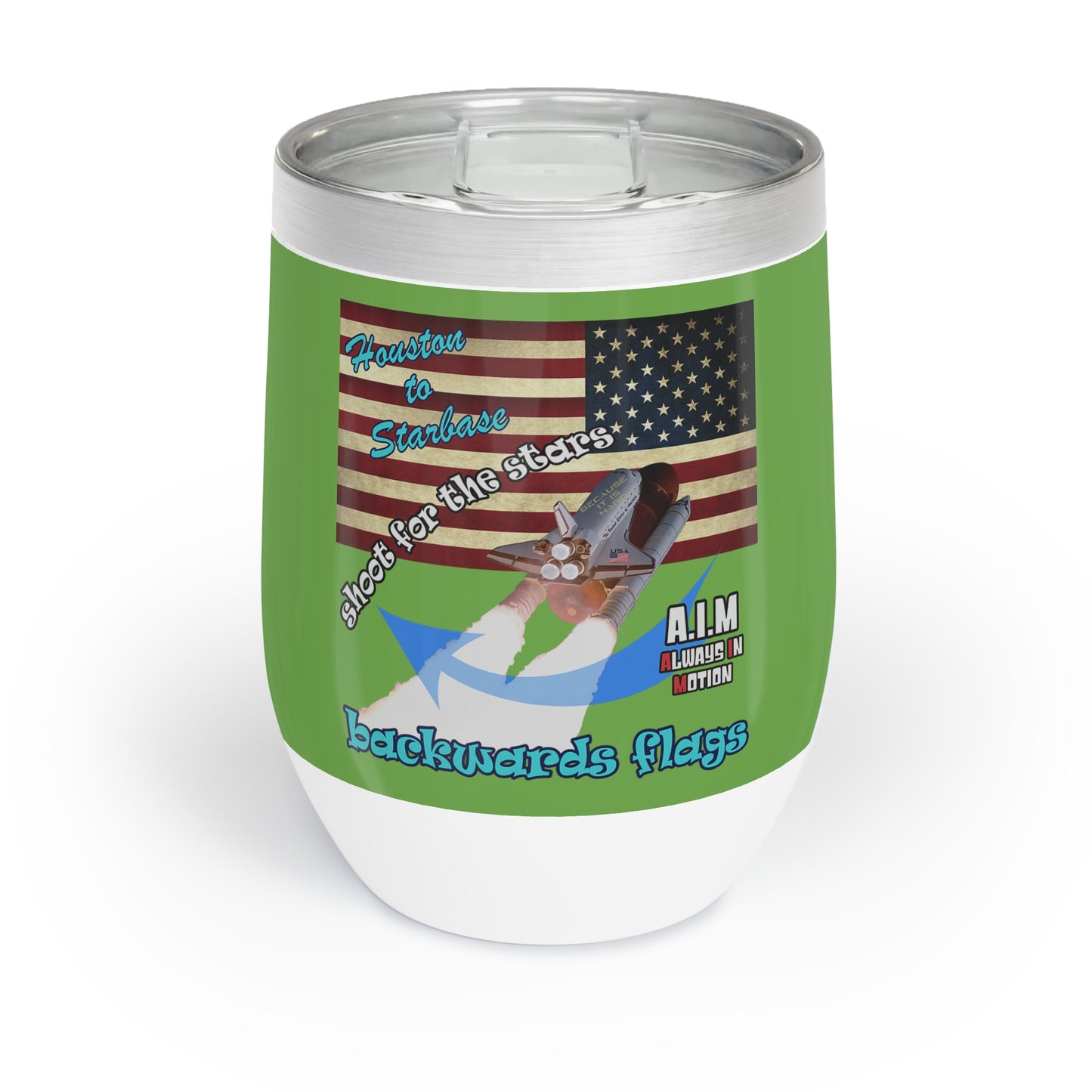 shoot for the stars - Chill Wine Tumbler (green)