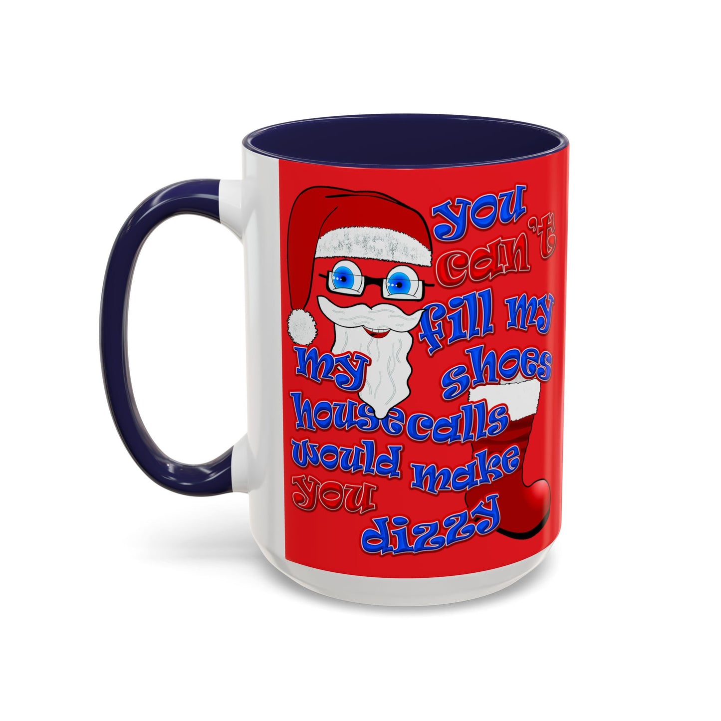 santa's shoes - Accent Mug (red)