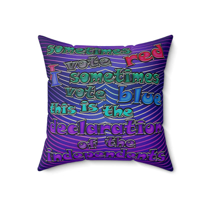 declaration of the independents - Spun Polyester Square Pillow - (purple wave)