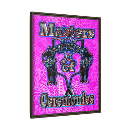 em cee squared - framed canvas art (pink swirl)
