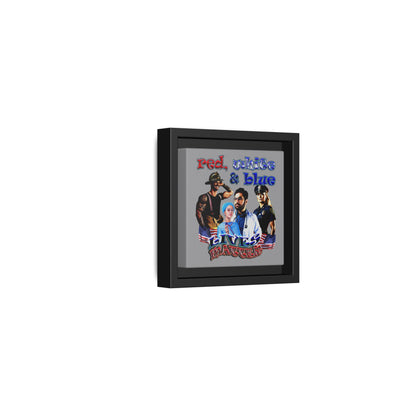 rw&b lives matter - framed canvas art (grey)