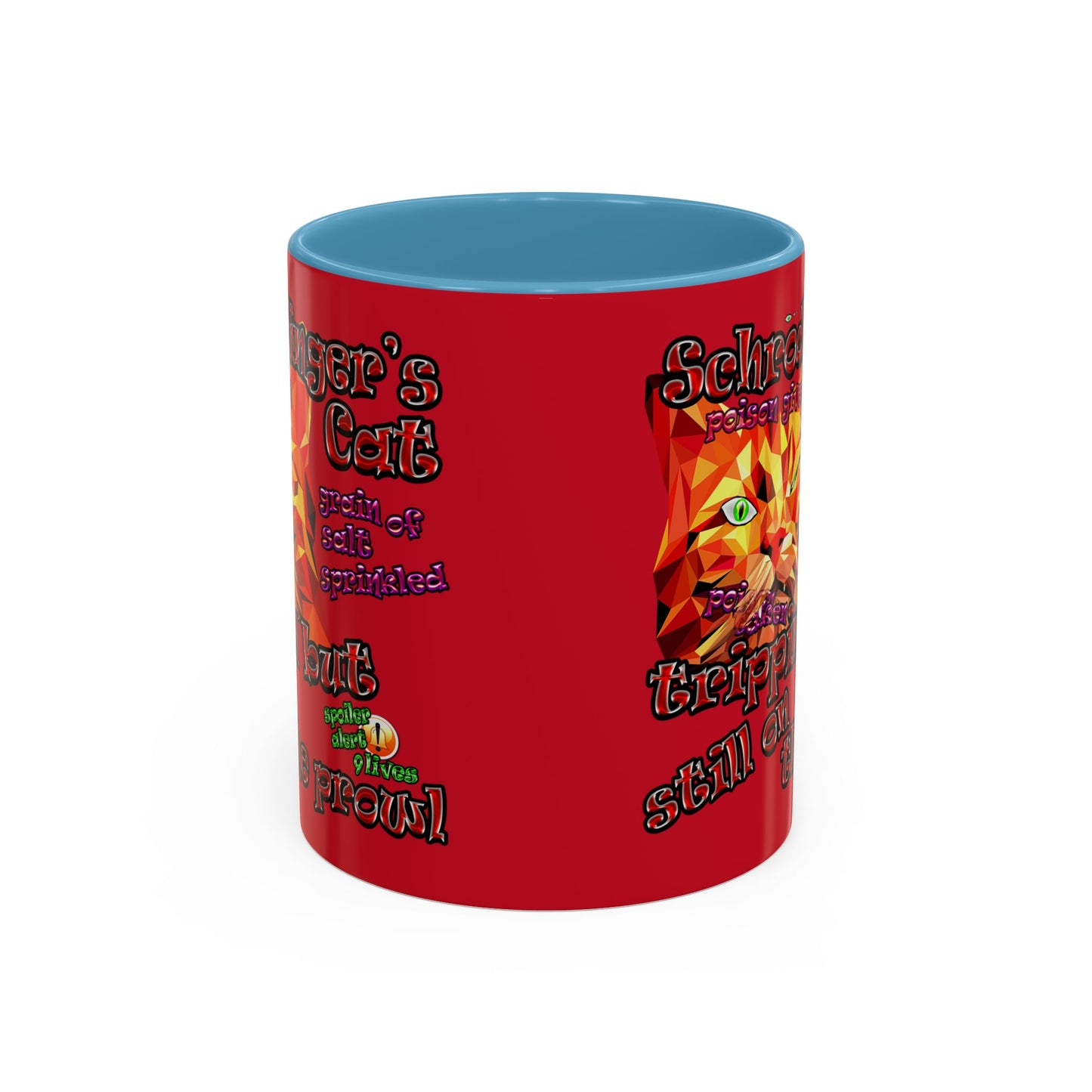 schrodinger's cat - Accent Mug (dark red)