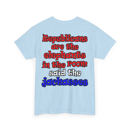 donkeys and elephants - Unisex Heavy Cotton Tee